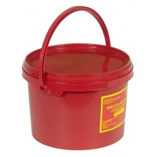Емкость-контейнер одноразовая (красного цвета) (для сбора органических отходов класса В), 3,0 л., с индикатором вскрытия.