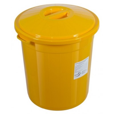 Бак для сбора, хранения и перевозки медицинских отходов (многоразовый с крышкой), 50 л